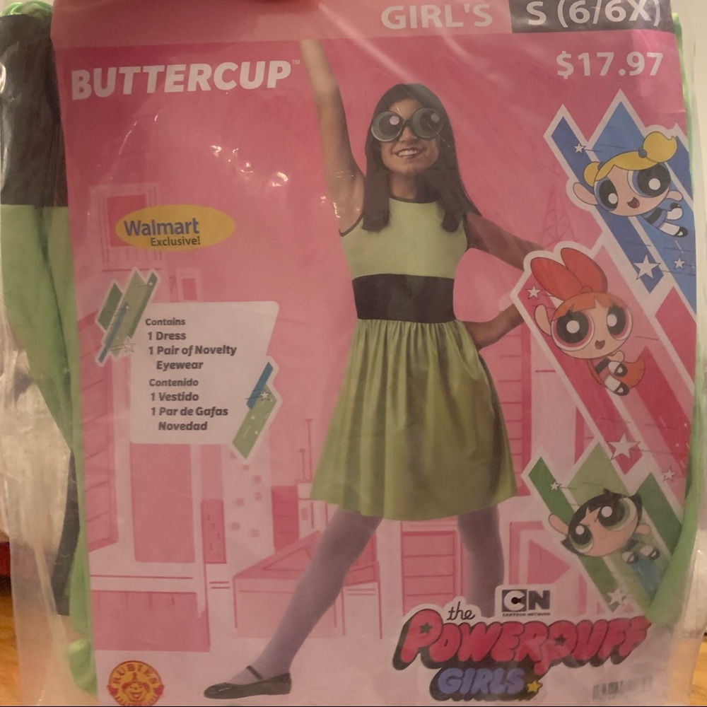 NWT Kids Buttercup Costume: the Powerpuff Girls
